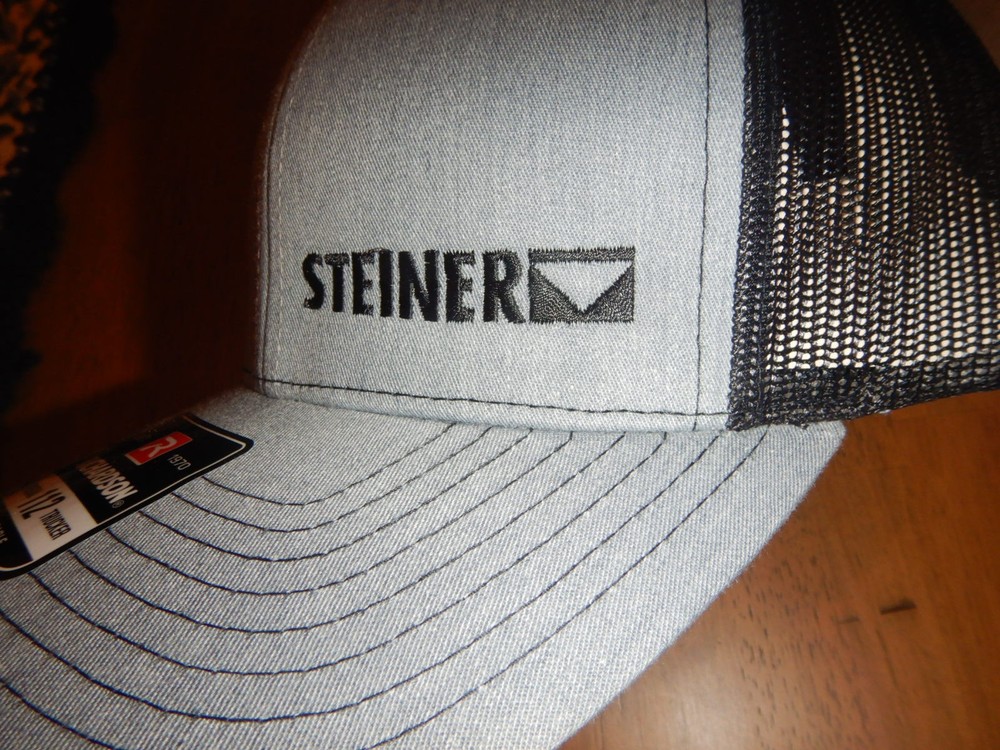 STEINER Snap Back Trucker Ball Cap * Gray & Black * NEW