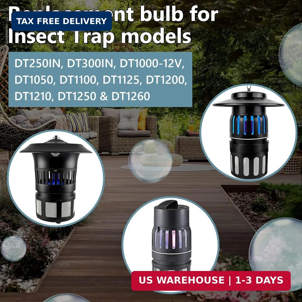 2 Pack Bug Zapper Replacement Fluorescent Bulbs, 41050 Bulbs Compatible with Dyn