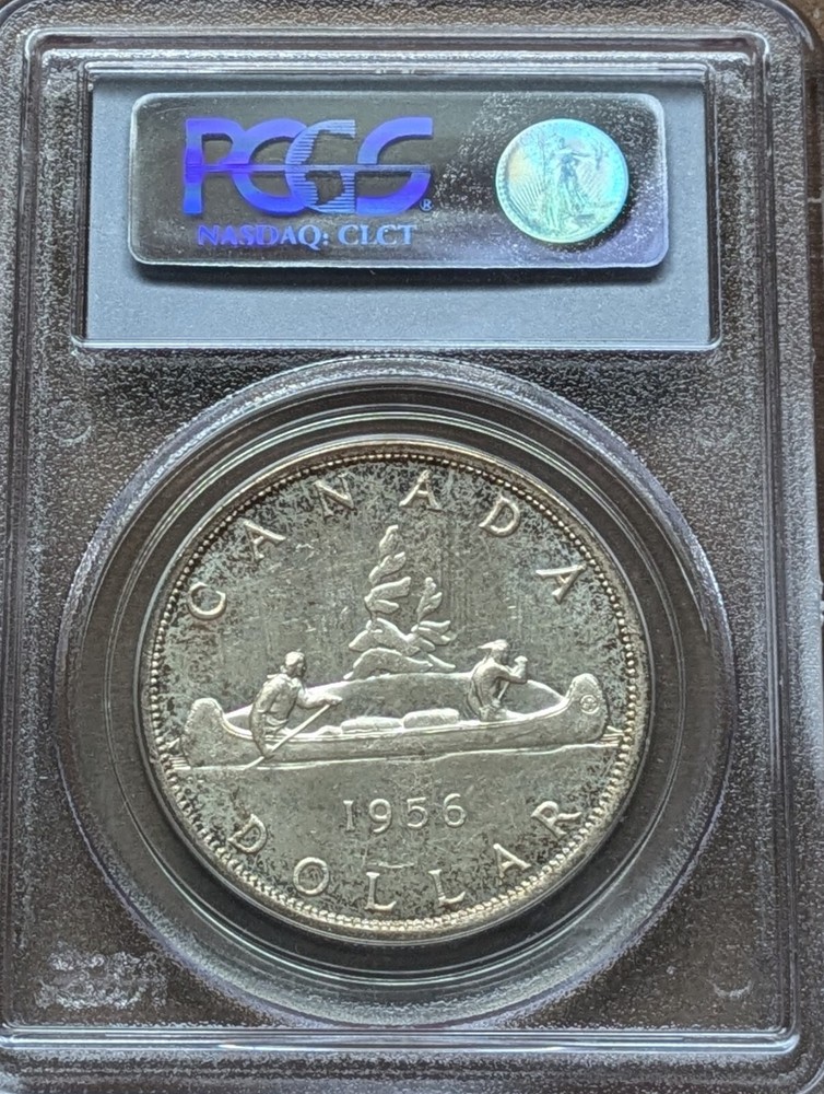Canada 1956 $1 Silver Dollar PCGS MS 64