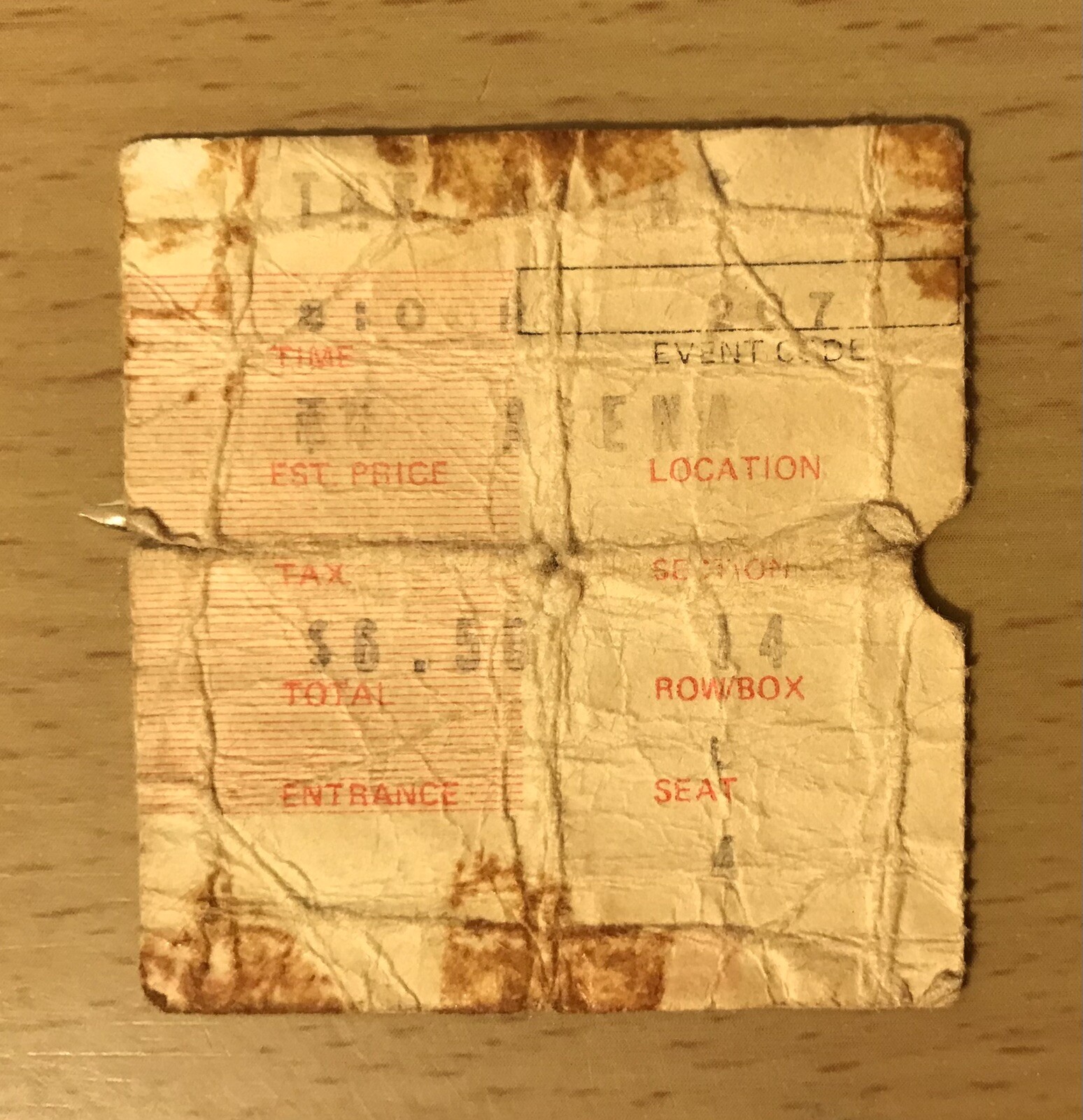 1970 THE DOORS ROADHOUSE BLUES TOUR LONG BEACH CA 2/7 CONCERT TICKET STUB 14 4