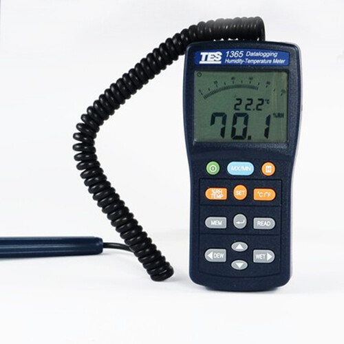 TES-1365 Digital Datalogging Humidity Temp Temperature Meter Tester