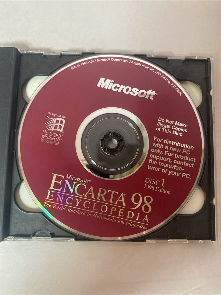 Microsoft Encarta 98 - Encyclopedia - Windows NT/95
