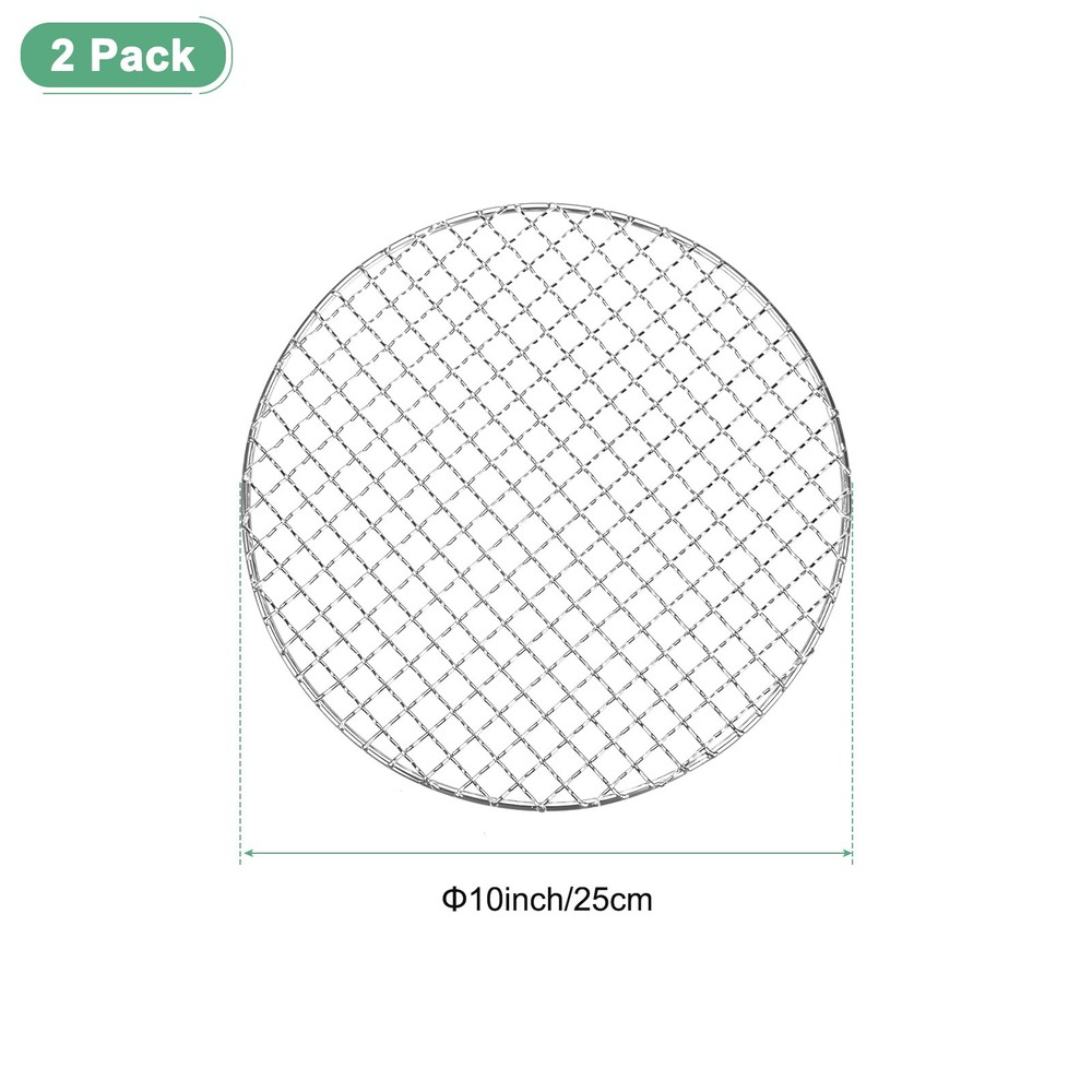 2-Pack Cooling Rack, 10" Round Stainless Steel Baking Rack [Silver]