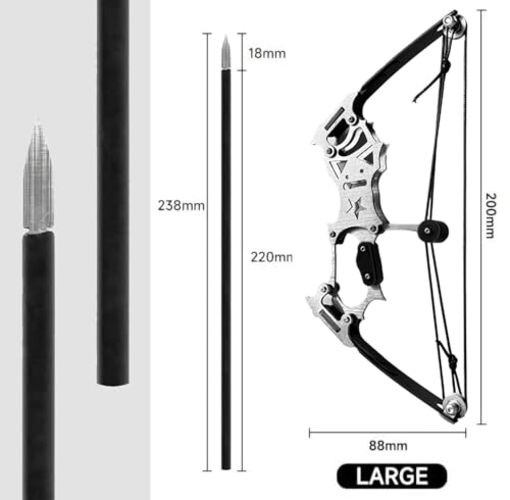 Archery Bow Set Left and Right Hand Compound Star Composite Bow Black 7.8inch