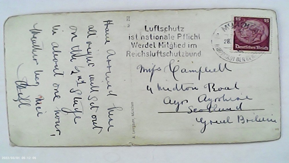 Slogan Postmark. MUNCHEN, Germany.