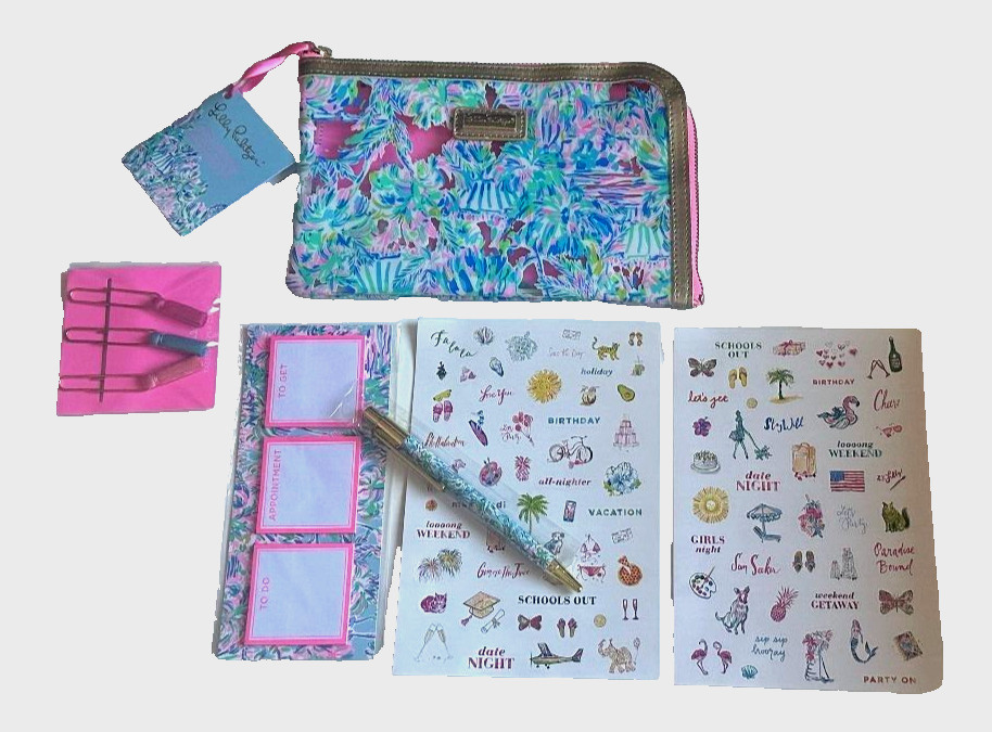 NWT Lilly Pulitzer Agenda Accessories Pack