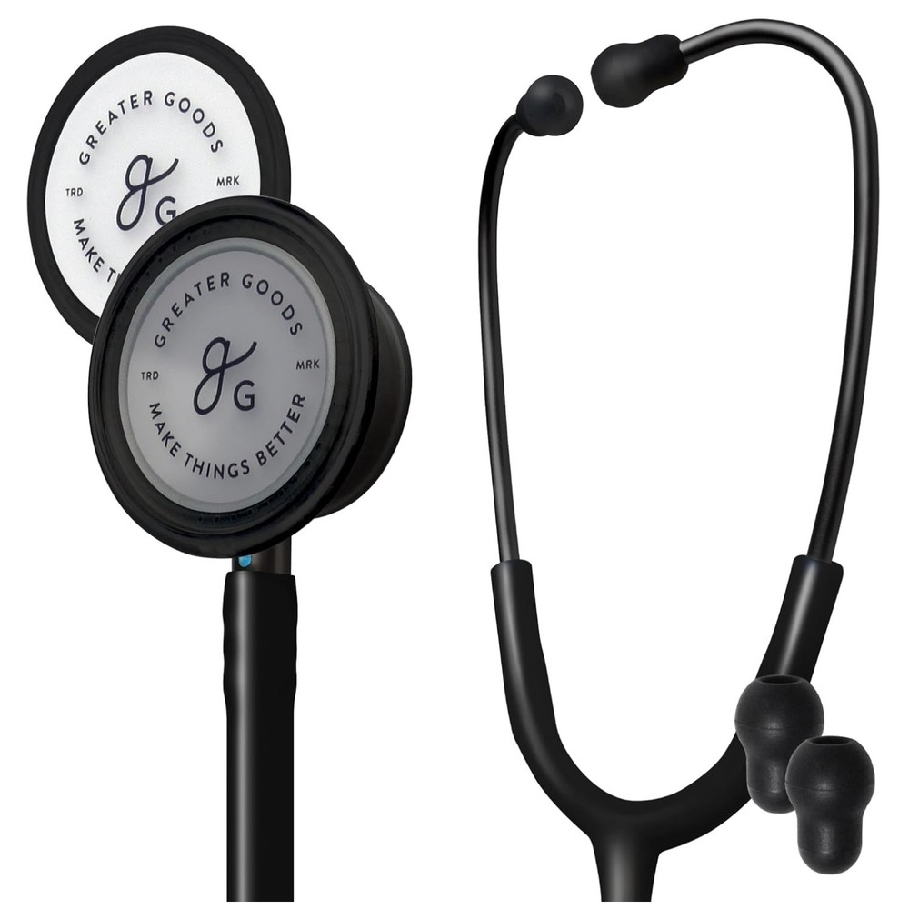 Versatile Dual-Head Stethoscope with Tunable Acoustic Performance - Triple Black