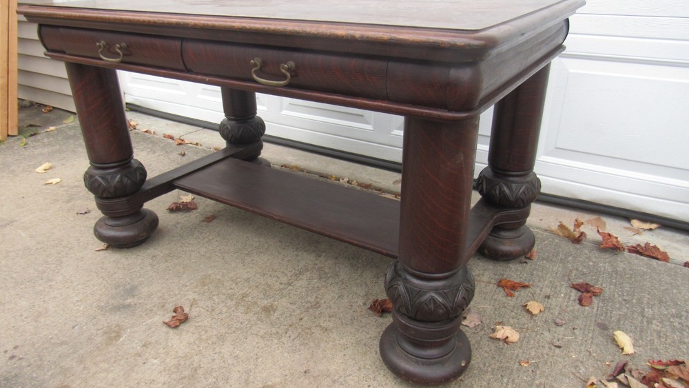 Oak Library Console Table Amazing