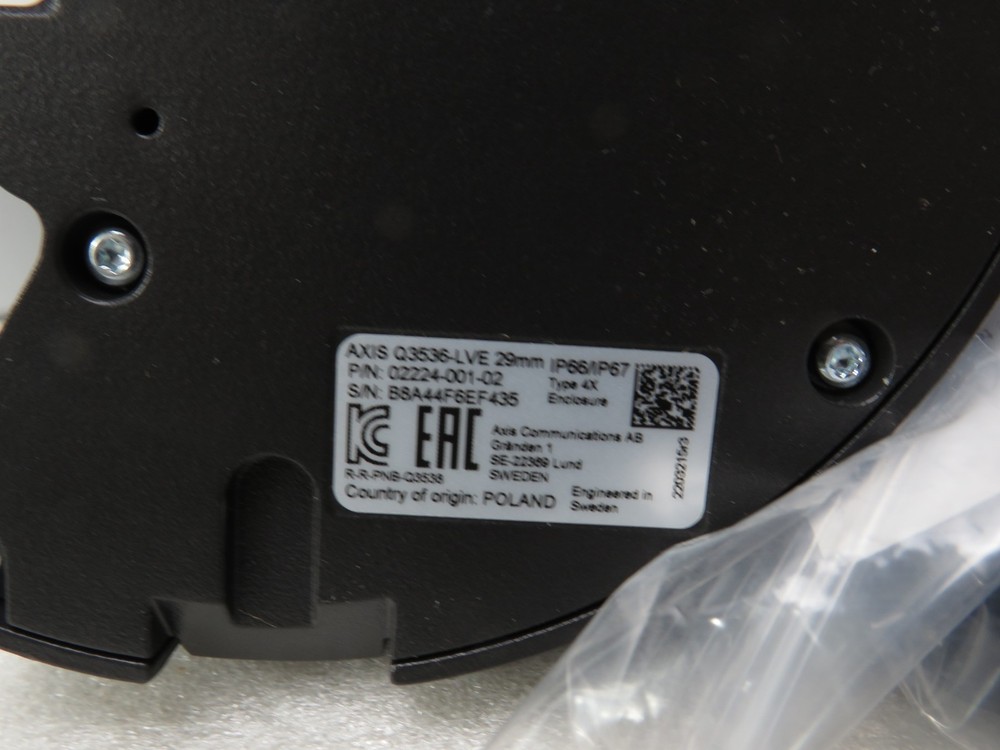 Axis Q3536-LVE 4MP Dome Camera 29mm Lightfinder Forensic WDR Deep Learning [CTD]