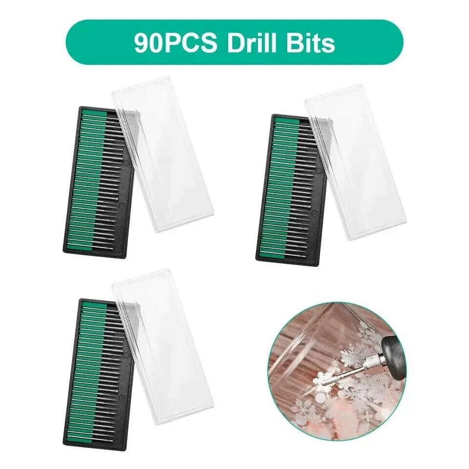 90PCS For Dremel Diamond Burr Bits Drill Set Rotary Multi Tool Accessories Kit