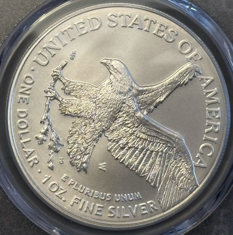 2022-W Burnished Silver Eagle PCGS SP69 FIRST STRIKE (Flag Label)