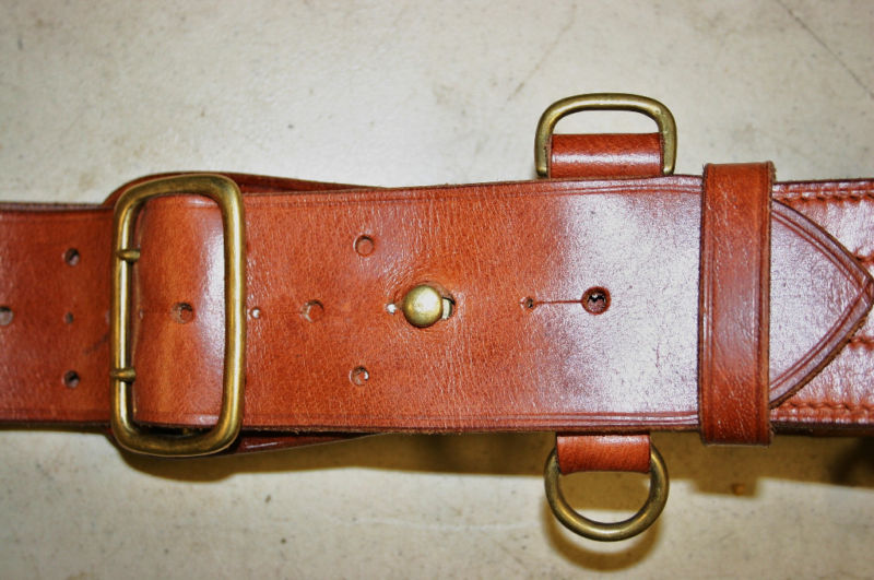 Complete British Sam Browne Belt and Webley Leather Holster Set