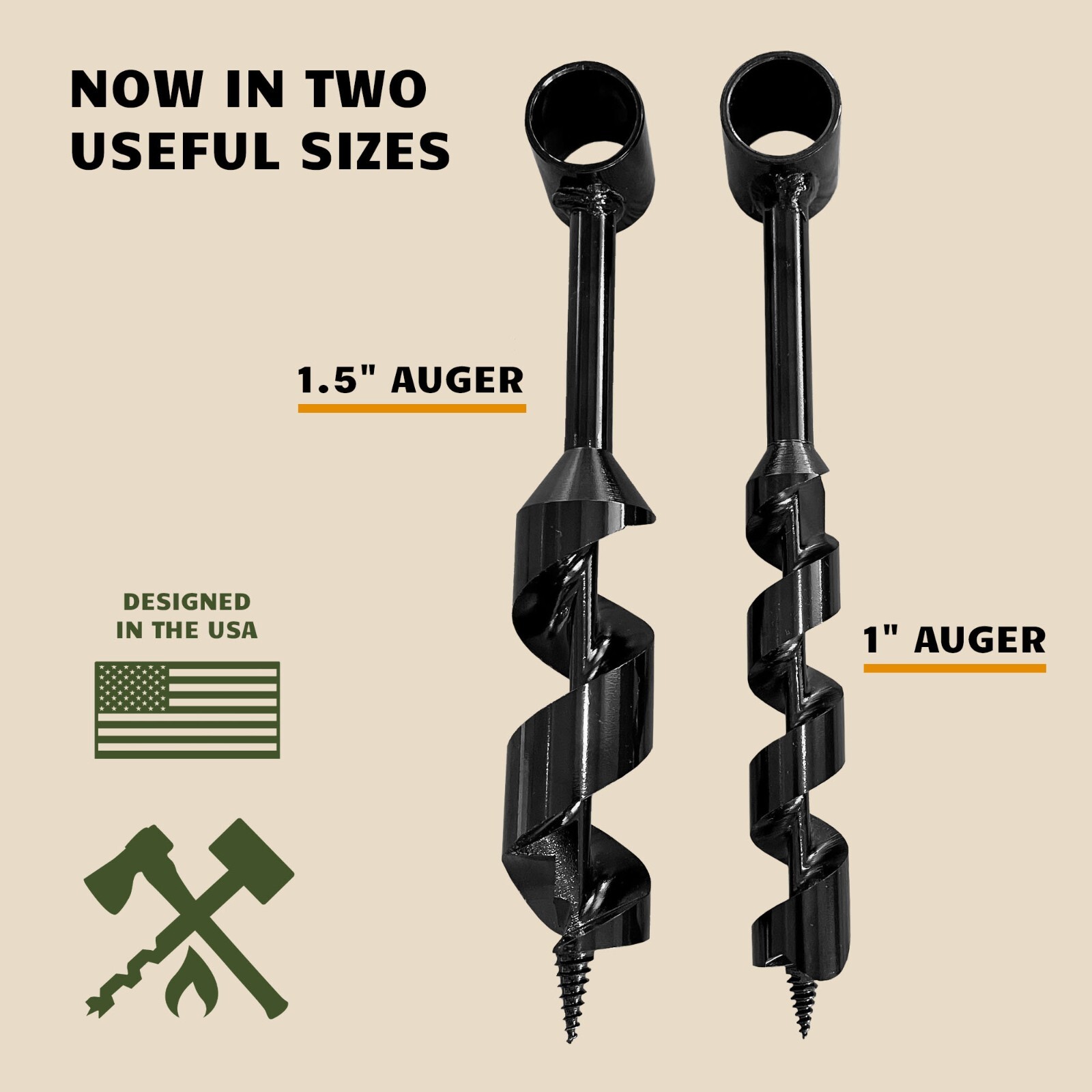 1 Inch Bushcraft Survival Scotch Eye Auger Manual Drill Bit and Hand Wood Auger