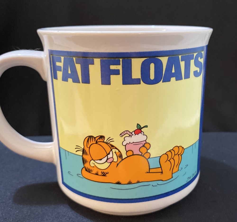 vintage garfield mug/cup fat floats