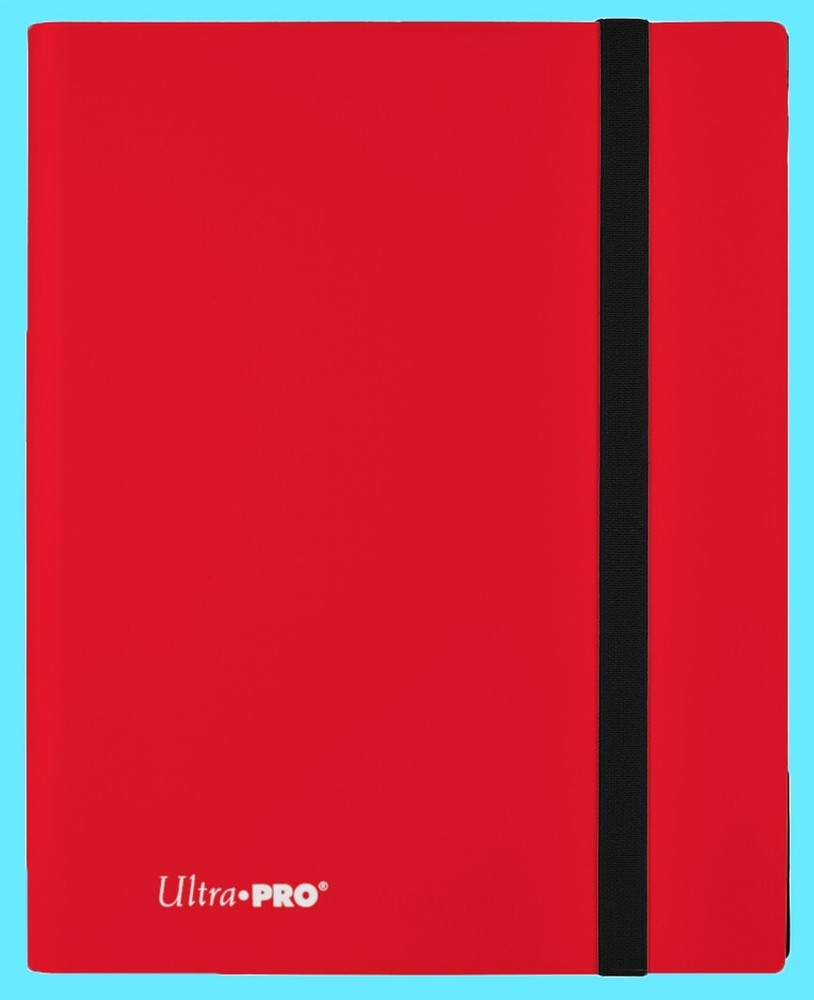 Ultra Pro 9-Pocket Eclipse Apple Red Binder 360 Card 20 Side Loading Pages ccg