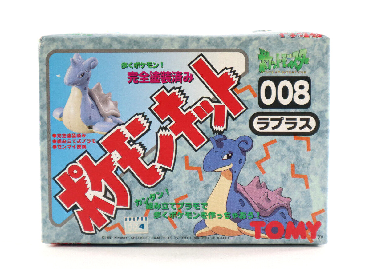 Vtg 90s Tomy Pokemon Wind-Up Toy 008 Lapras New Sealed US Seller