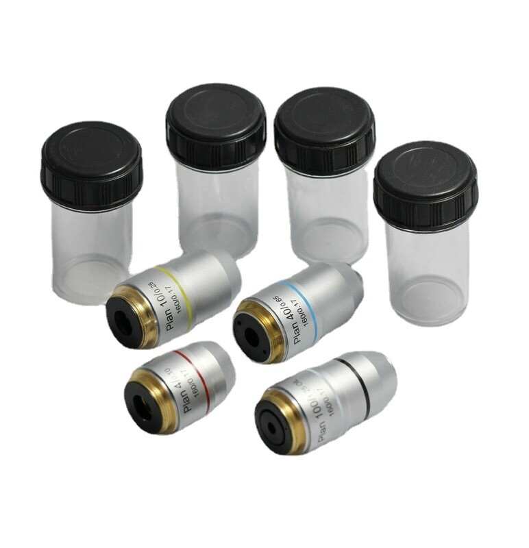 ProScope New DIN Plan Achromatic Microscope Objective Lens Sets 4X 10X 40X 100X