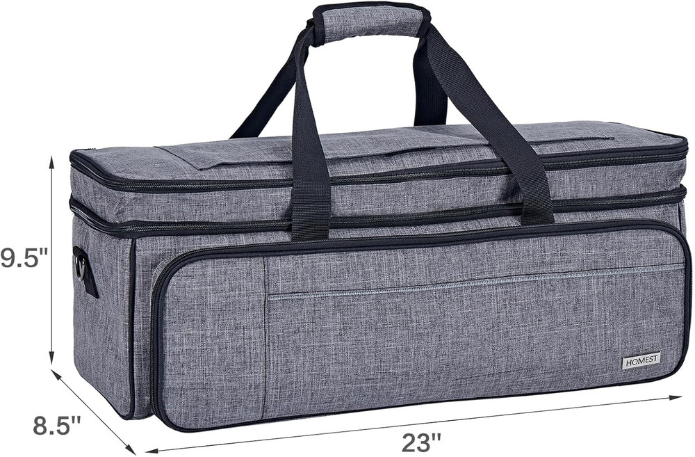 Double Layer Carrying Case with Mat Pocket for Cricut Maker 4, Explore 4, Multi