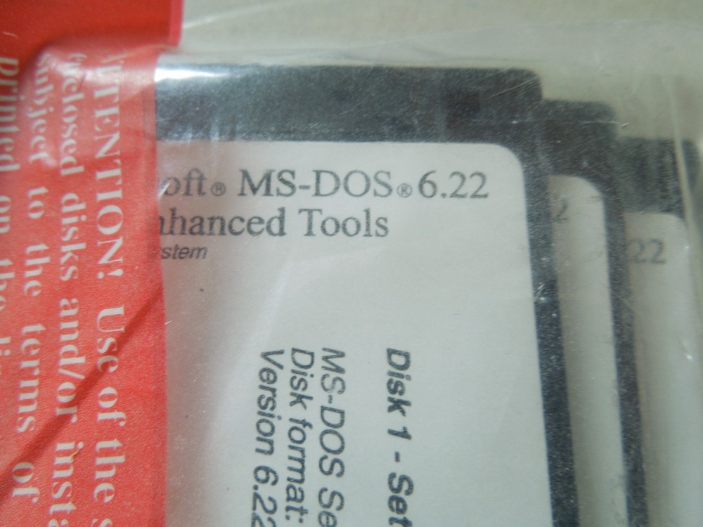MS-DOS 6.22 + ENHANCED TOOLS! NEW!! FULL VERSION!! SEALED! FAST FREE SHIPPING!!