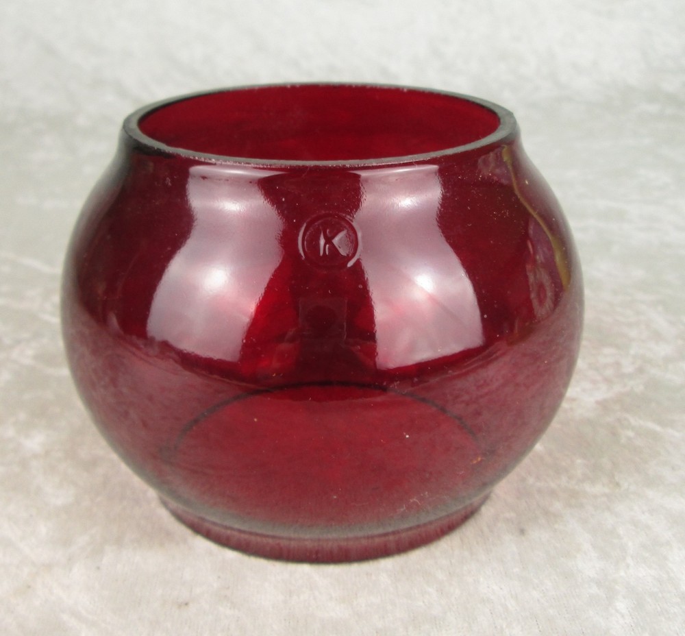 Kopp Railroad Glass Globe Ruby Red Train Lantern Ball Shape "K" Mark