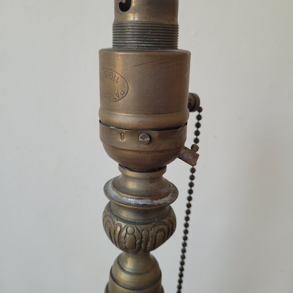 Antique Barley Twist Table Lamp Pull Switch Needs Rewire