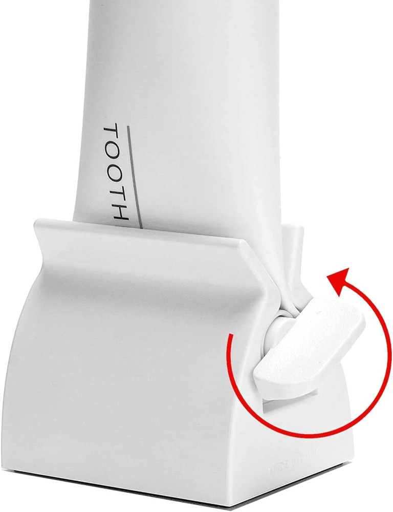 2Pcs-Rolling Tube Toothpaste Squeezer Toothpaste Seat Holder Stand for Bathroom