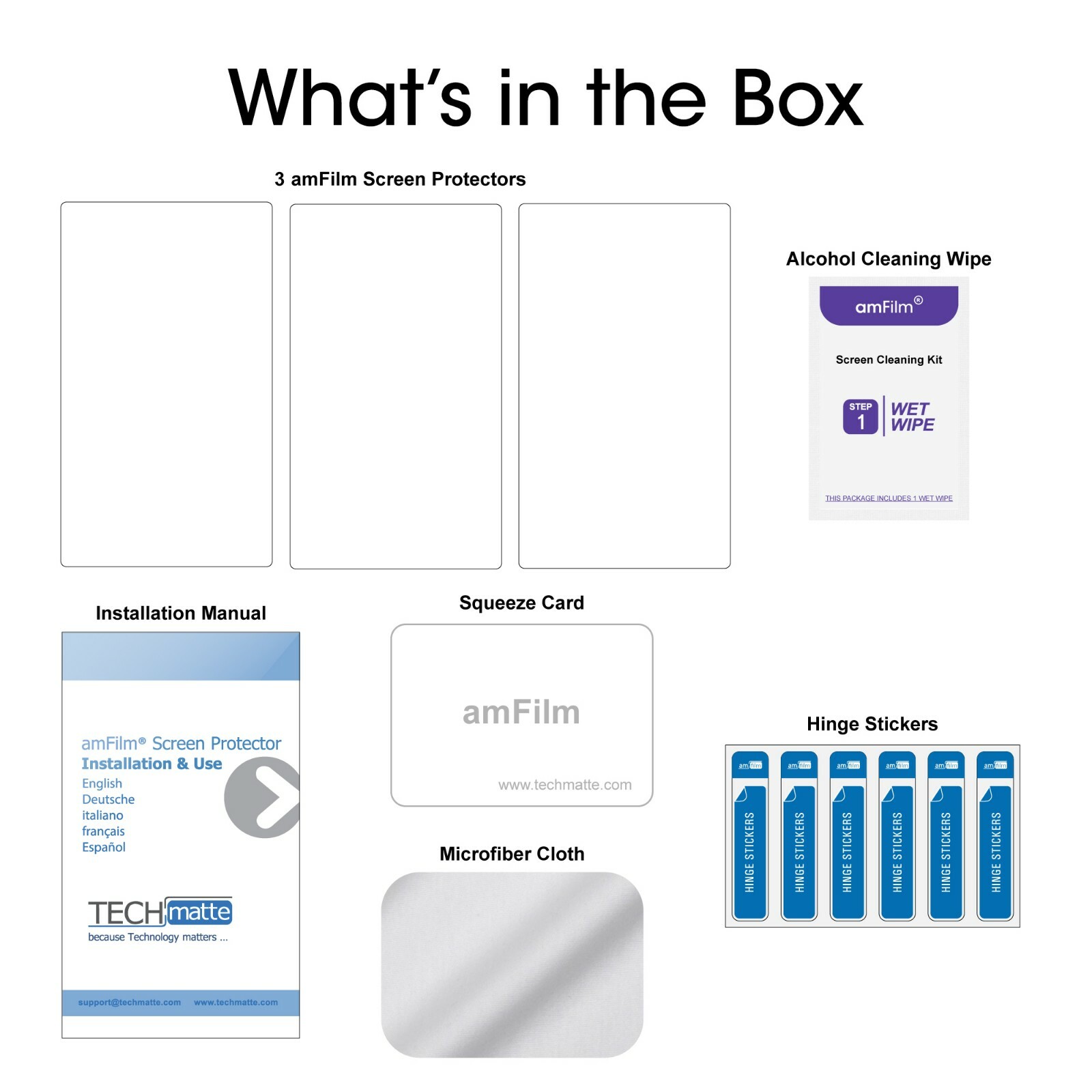 amFilm (3 Pack) Nintendo Switch Lite Screen Protector - Premium Tempered Glass