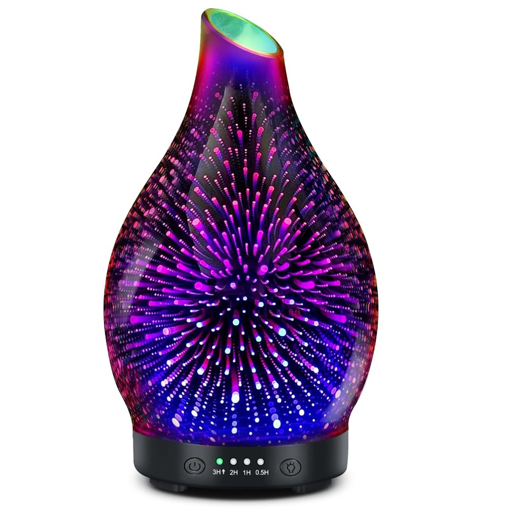 Essential Oil Diffuser 120ML -3D Firework Glass 120ml 3d