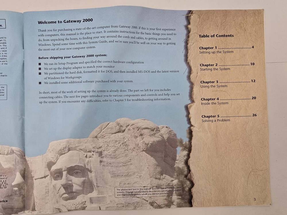 Gateway 2000 Computer System User's Guide Manual Color Instructional Pamphlet