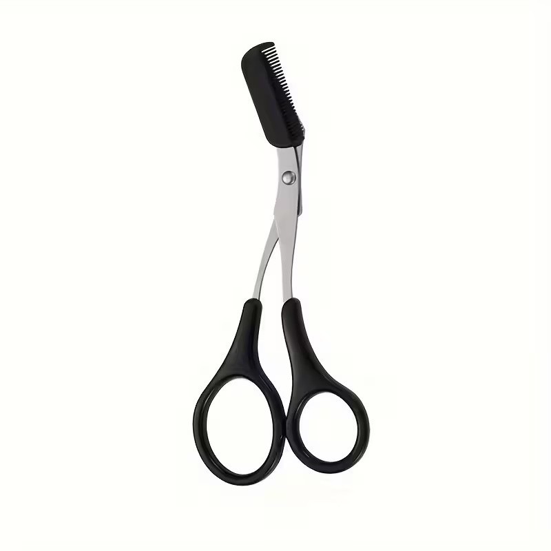 Eyebrow Scissors with Comb Stainless Steel Precision Eyebrow Trimmer