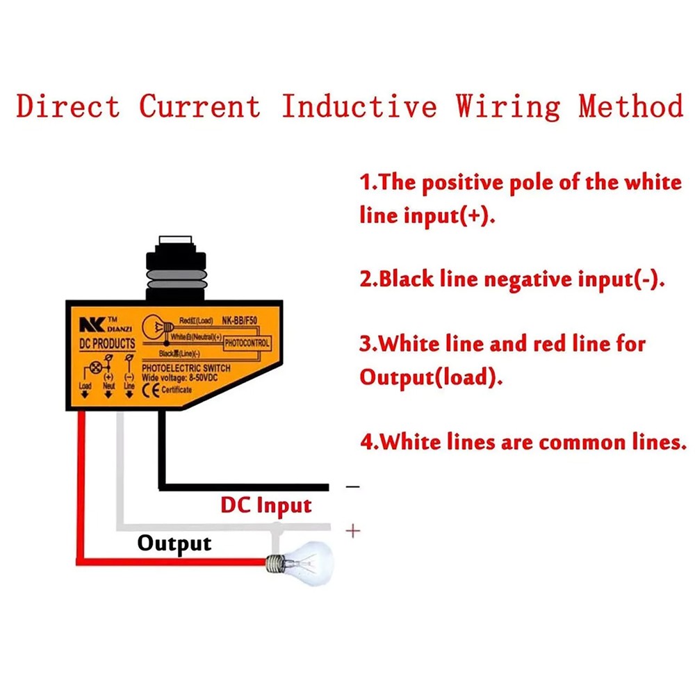 Automatic Light Sensor Control Switch DC 8V-50V Photocell Light Switch Parts