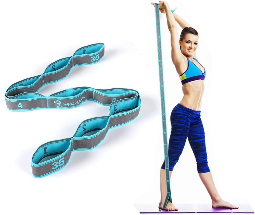 Stretch Strap, Elastic Yoga Stretching Strap, Multi-Loop for Physical