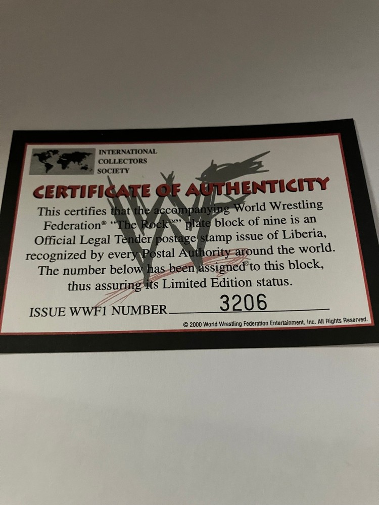 The Rock Commemorative stamps