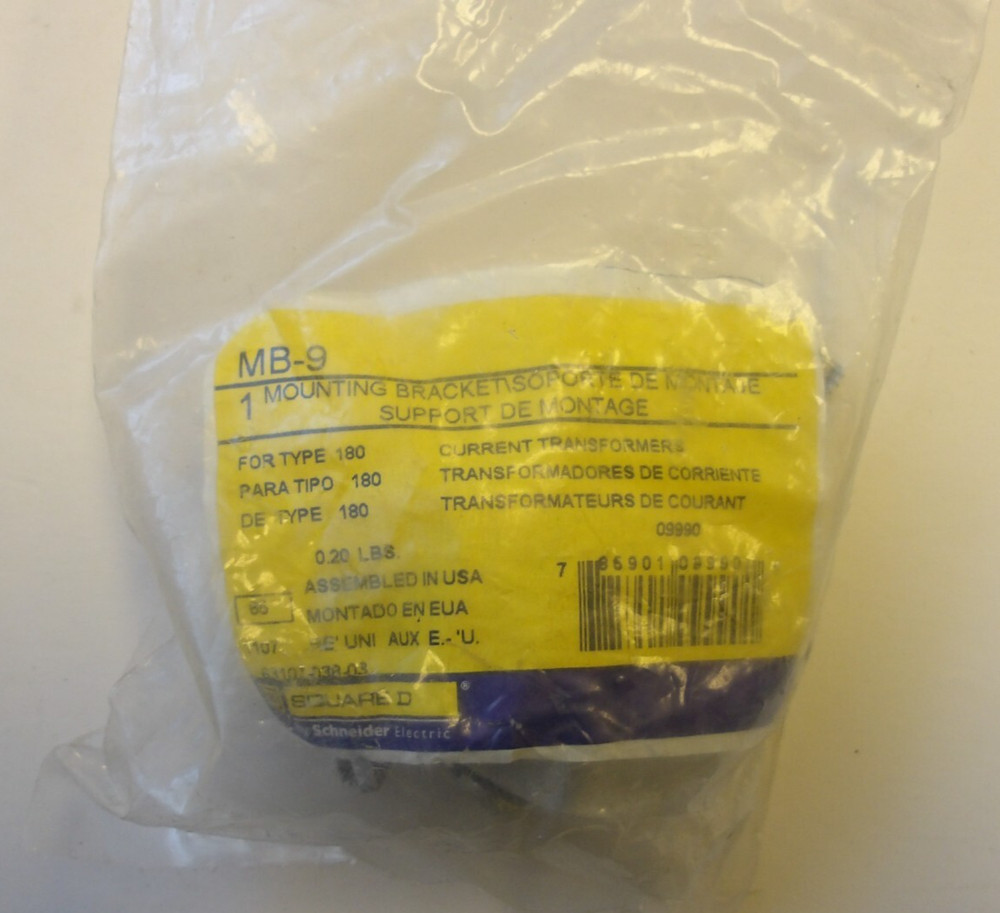 SQUARE D P/N: MB-9 MOUNTING BRACKET KIT 180R CURRENT TRANSFORMER
