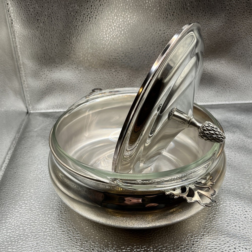 Vintage Reed & Barton Silver-Plated Covered Casserole with Pyrex Insert