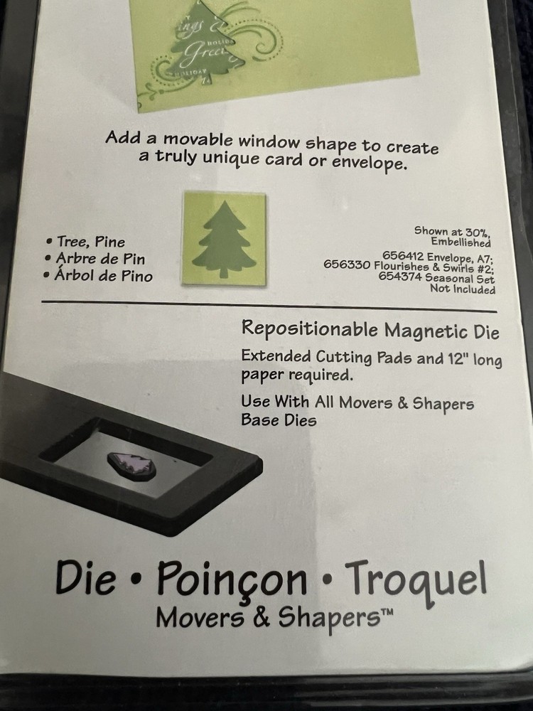 NOS Sizzix Die #656451 Tree, Pine Mover & Shapers