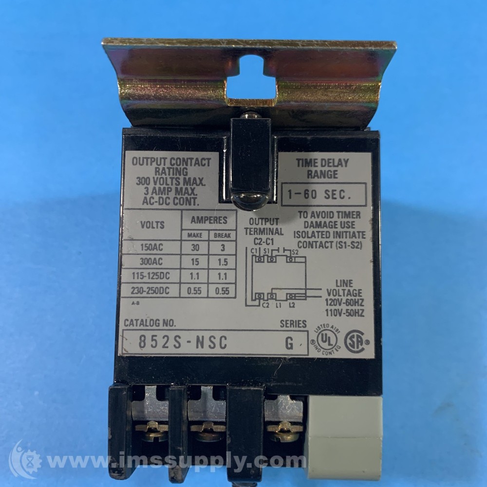 Allen Bradley 852S-NSC Series G Solid State Timer, 852 Module USIP