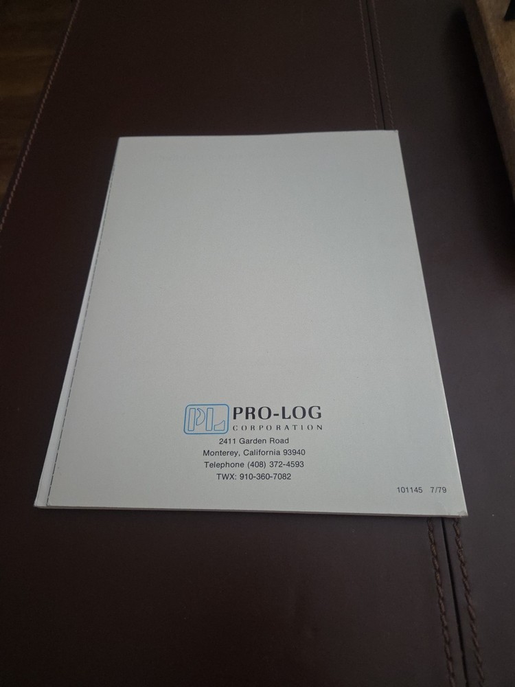 Microprocessor User's Guide 1979/1980 Pro-Log