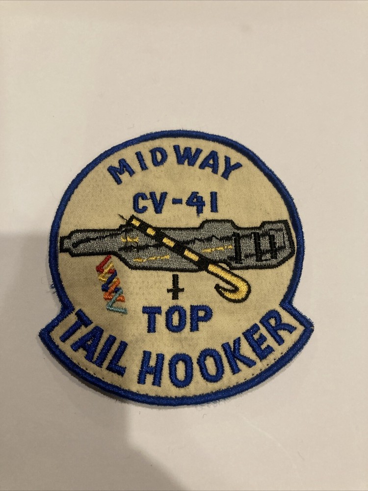 MIDWAY CV-41 TOP TAIL HOOKER ENBROIDERED PATCH