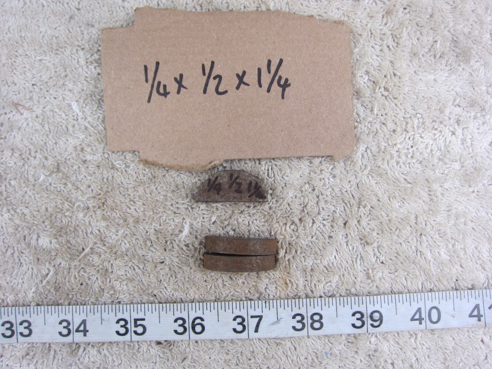 ⅝" ½" ⅜" ¼" Square Rounded Shaft Keyway, Used