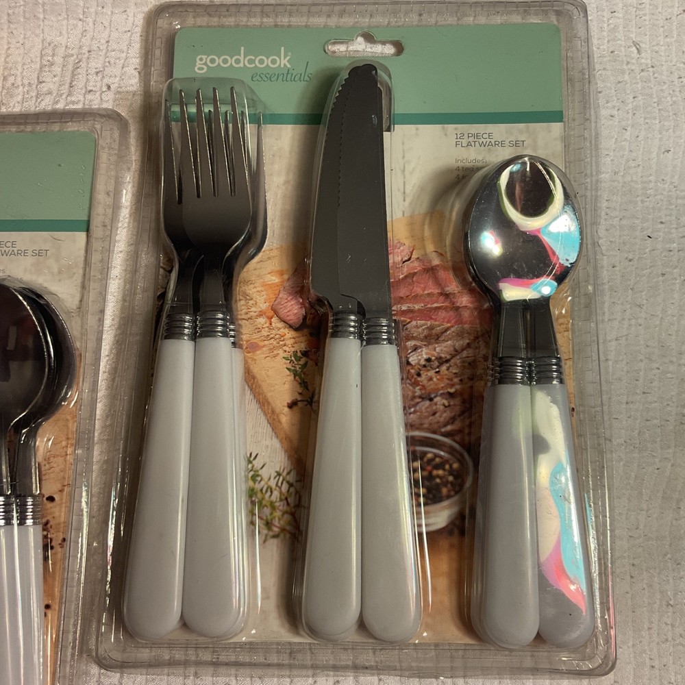 Two Goodcook Essentials 12 pc flatware sets Service for 8