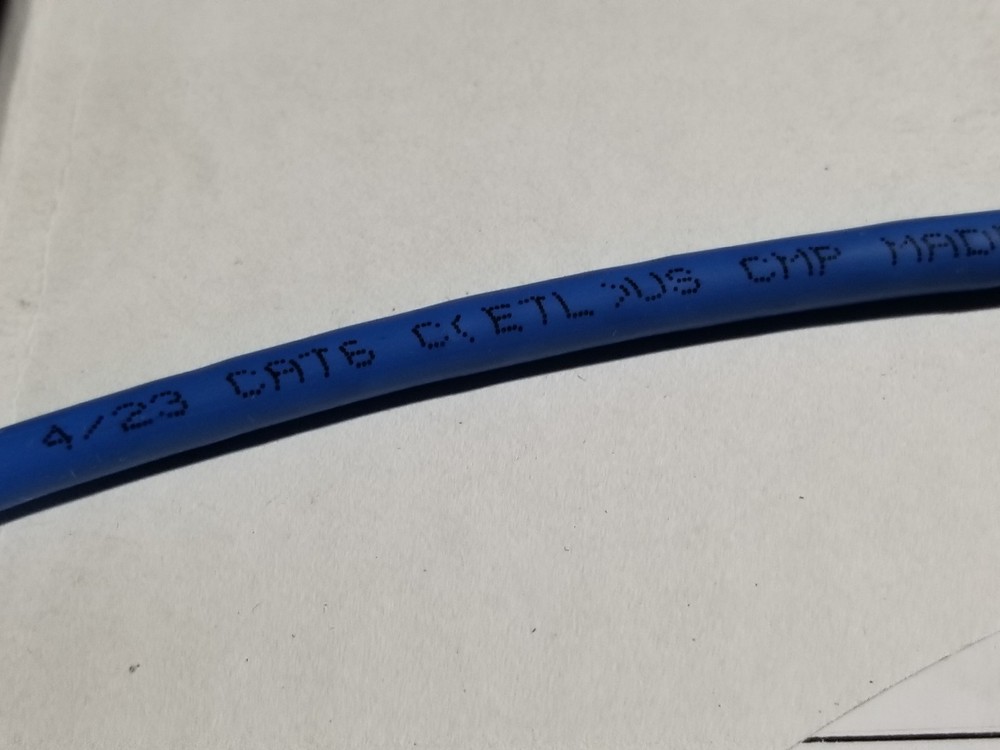 Commscope 6504+ 23/4P Cat6 Media 6 WebTrak U/UTP Plenum Network Cable Blue/100ft
