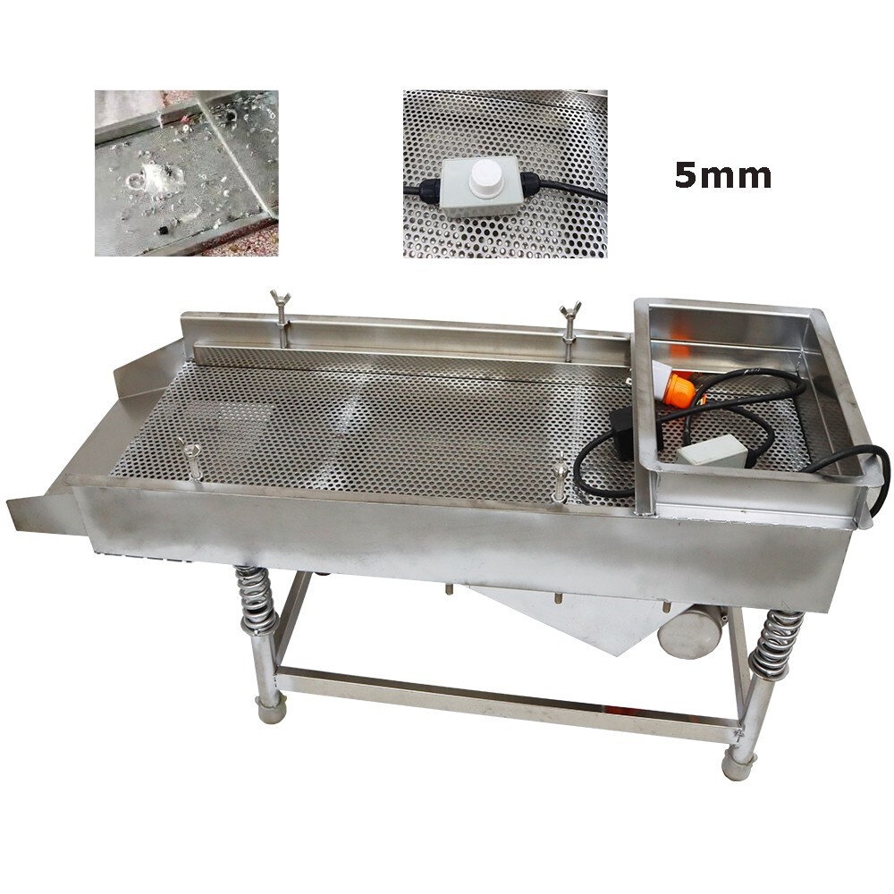 TECHTONGDA 11.8x29.5" Single Layer Linear Sifter Vibrating Screen Shaker 5mm110V