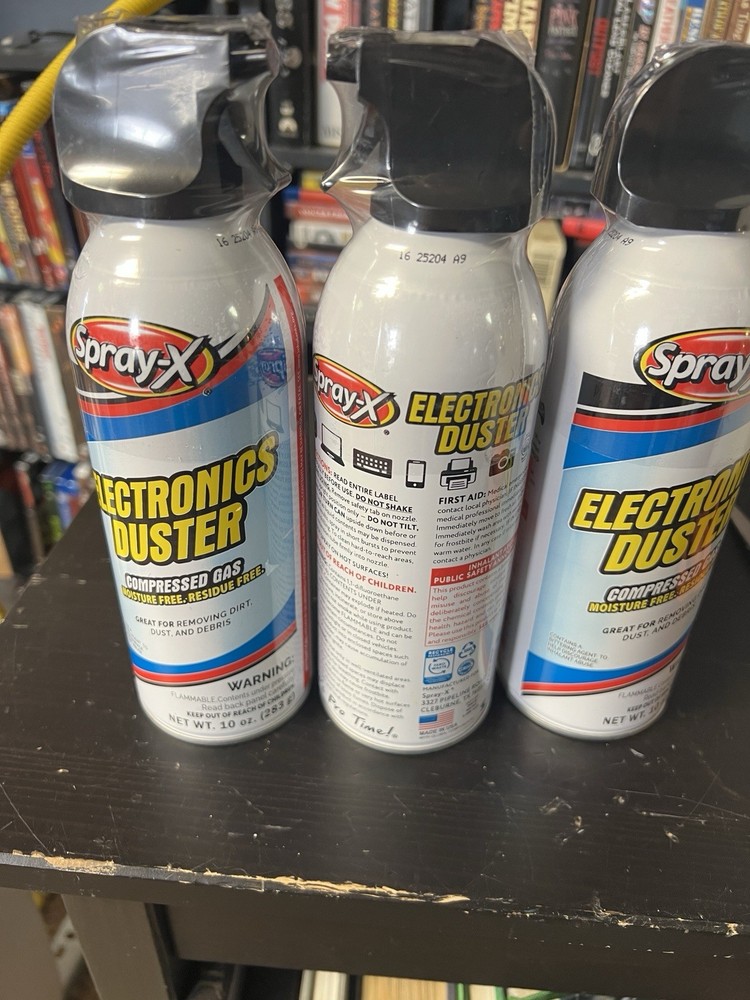 Spray X Electronics Duster, (3can) 10 oz – Compressed Air Cleaner Electronics