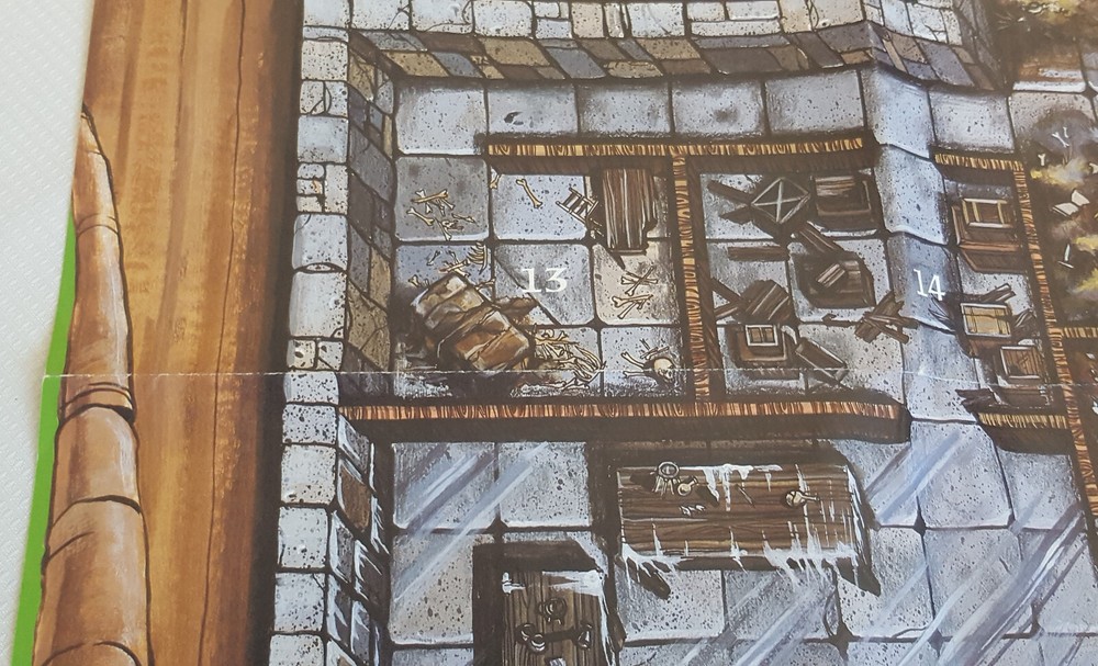 POSTER MAP FOR QUEST FOR THE SILVER SWORD MODULE DUNGEONS & DRAGONS TSR