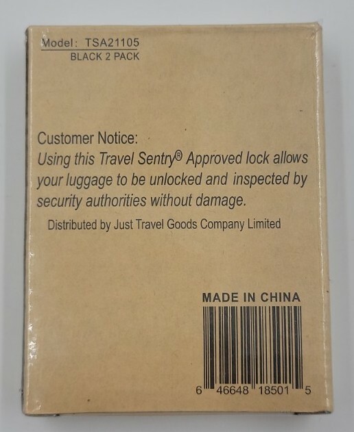 TSA Approved Cable Luggage Locks, Re-settable Combination with Black 2 Pack