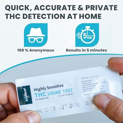 25 Pack THC Drug Test Kit - Home Marijuana Testing - Bulk Value THC Tests