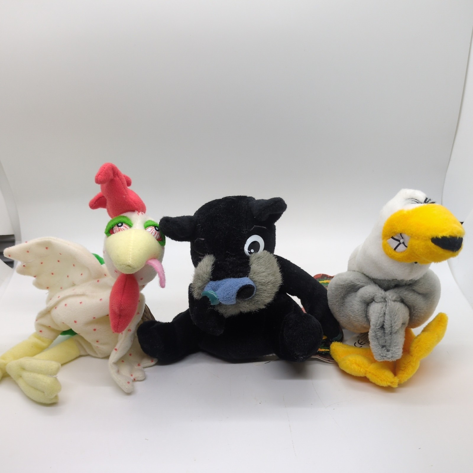 Series 1 and 2 MEANIES Beanie Stuffed Toy Lot of 3