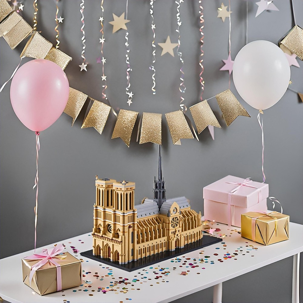 Notre Dame de Paris 7380 PCS Micro Building Blocks Set - Detailed Architectur...