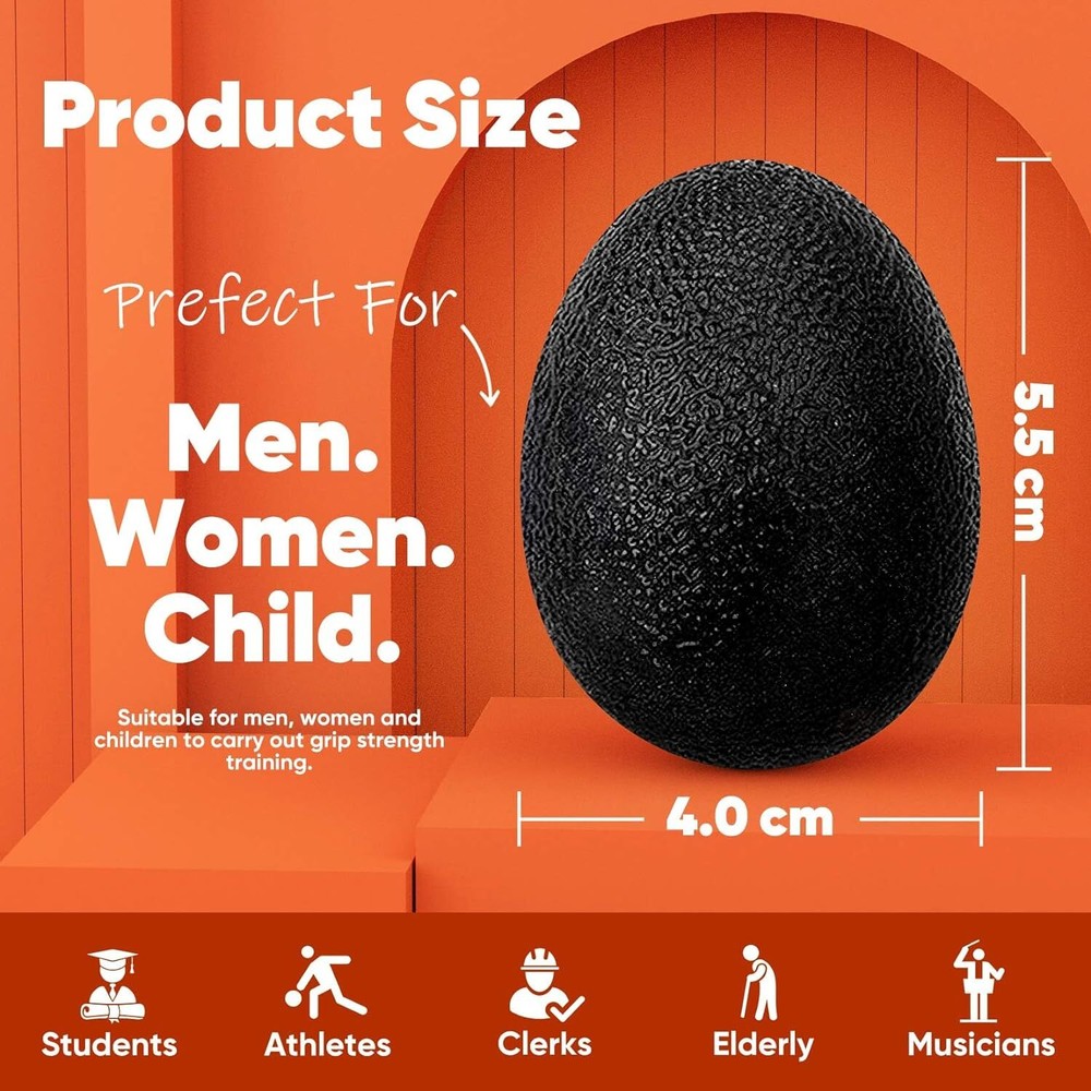 HiKeep Hand Exercise Balls, Egg Shape Physical Therapy Different Resistance...